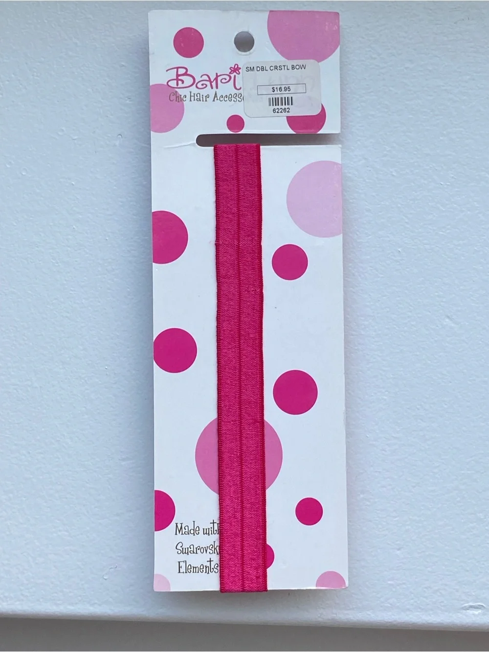 Baby Headband Swarovski Elements Bow Pink New Bari Lynn Soft! NWT Colorful $17